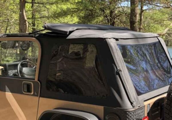 Rampage 18-21 Jeep Wrangler (JL) Unlimited Frameless TrailView Fastback Soft Top Kit - Black Diamond - Image 2