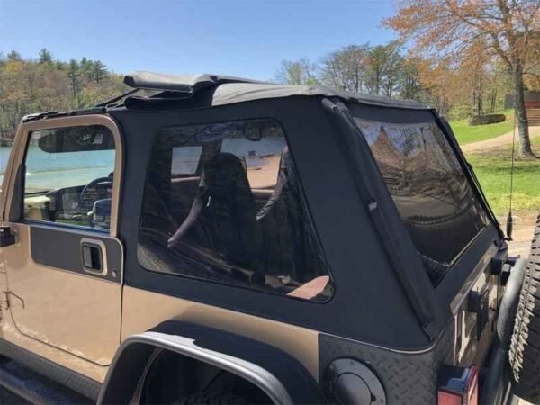 Rampage 18-21 Jeep Wrangler (JL) Unlimited Frameless TrailView Fastback Soft Top Kit - Black Diamond - Image 3