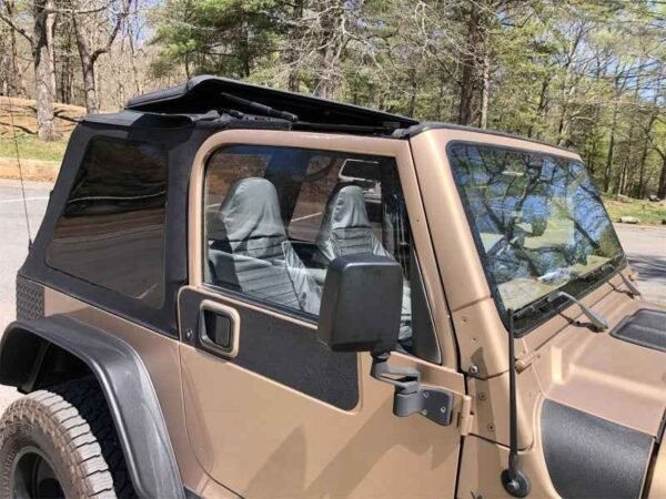 Rampage 18-21 Jeep Wrangler (JL) Unlimited Frameless TrailView Fastback Soft Top Kit - Black Diamond - Image 4