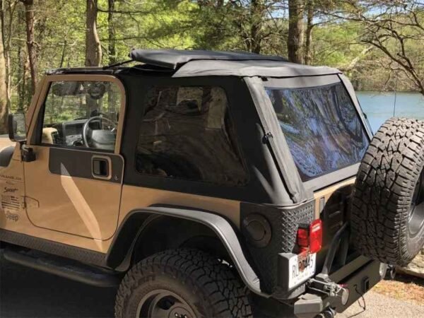 Rampage 18-21 Jeep Wrangler (JL) Unlimited Frameless TrailView Fastback Soft Top Kit - Black Diamond - Image 8