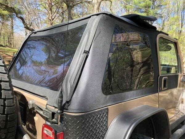 Rampage 18-21 Jeep Wrangler (JL) Unlimited Frameless TrailView Fastback Soft Top Kit - Black Diamond - Image 9