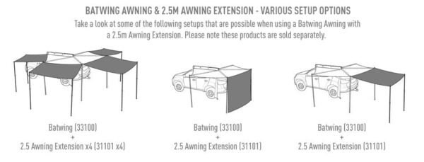 Rhino-Rack Batwing/Sunseeker Awning Extension - 2m - 31101
