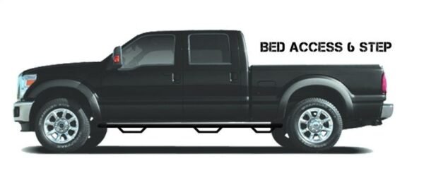 N-Fab Podium LG 99-16 Ford F-250/F-350 Super Duty Crew Cab 6.75ft Bed - Tex Black - Bed Access - 3in - Image 2