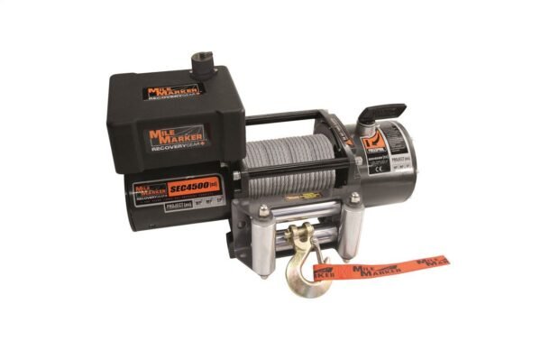 76-50115BW Milemarker Trailer Winch W/Plt&Strap - Image 2