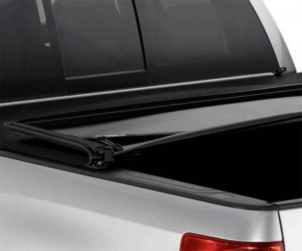 Lund 04-17 Nissan Titan (5.5ft. Bed w/o Titan Box) Genesis Elite Tri-Fold Tonneau Cover - Black - Image 4