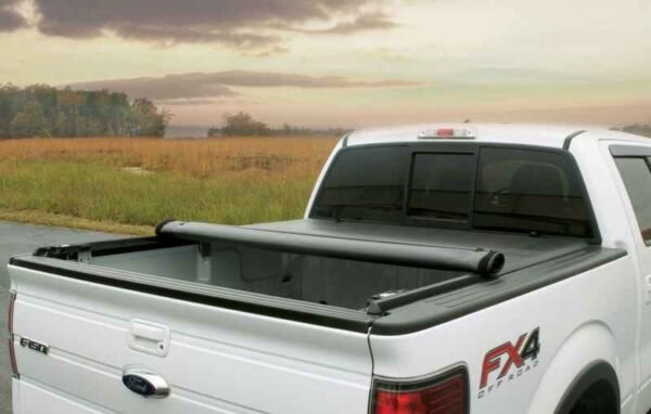 Lund 04-17 Nissan Titan (5.5ft. Bed w/Titan Box) Genesis Roll Up Tonneau Cover - Black - Image 10