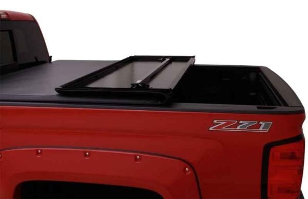 Lund 99-17 Ford F-250 Super Duty Styleside (8ft. Bed) Hard Fold Tonneau Cover - Black - Image 9