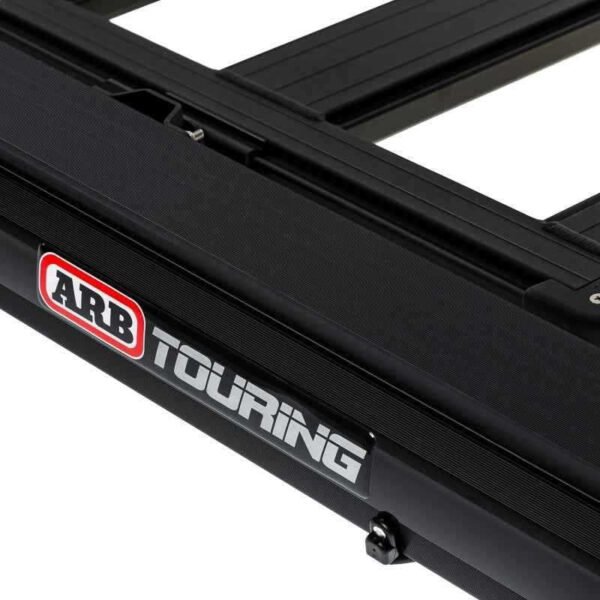 ARB Aluminum Awning, Black Frame, 8.2FT x 8.2FT, Installed with LED Light Strip - Image 4