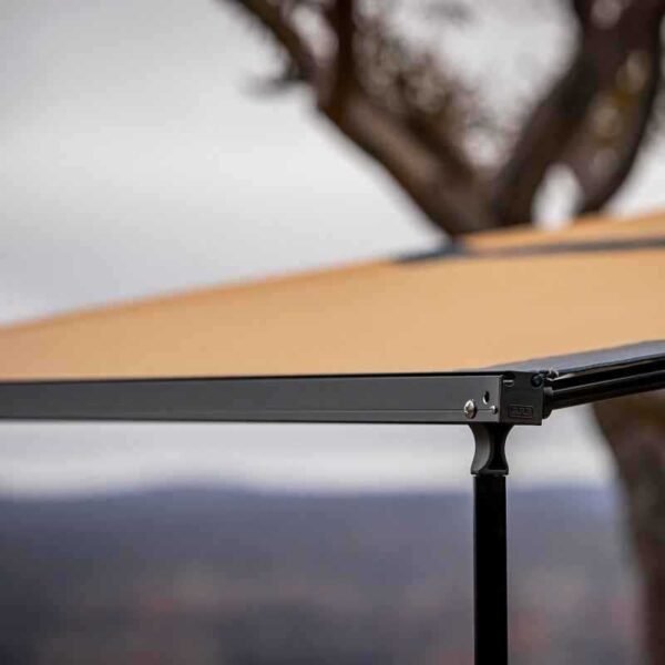 ARB Aluminum Awning, Black Frame, 8.2FT x 8.2FT, Installed with LED Light Strip - Image 8