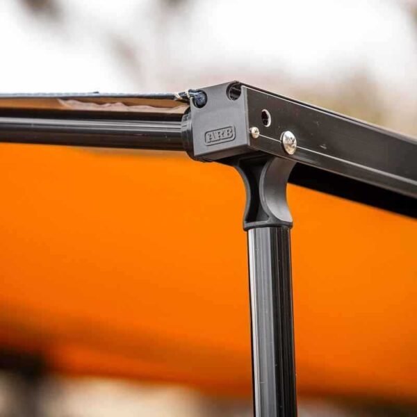 ARB Aluminum Awning, Black Frame, 8.2FT x 8.2FT, Installed with LED Light Strip - Image 9