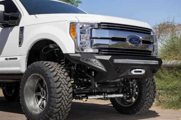 Addictive Desert Designs 17-18 Ford F-250 Super Duty Stealth Fighter Front Bumper w/ Winch Mounts - Image 3