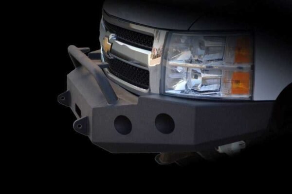 DV8 Offroad 07-13 Chevrolet Silverado 1500 Front Bumper - Black Powdercoat - Image 3