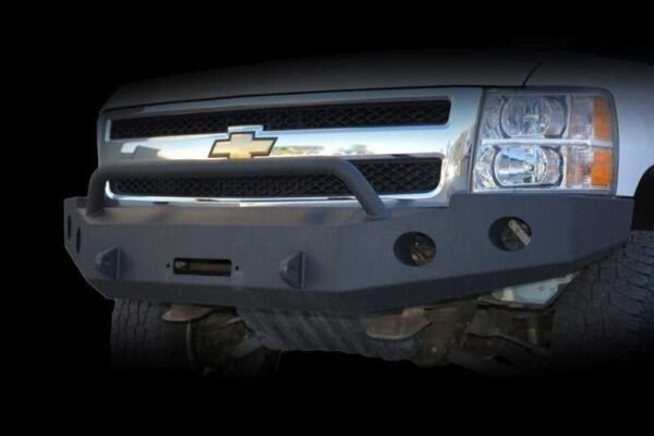 DV8 Offroad 07-13 Chevrolet Silverado 1500 Front Bumper - Black Powdercoat - Image 5