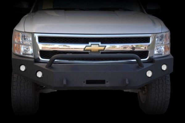 DV8 Offroad 07-13 Chevrolet Silverado 1500 Front Bumper - Black Powdercoat - Image 6