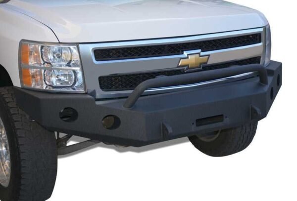 DV8 Offroad 07-13 Chevrolet Silverado 1500 Front Bumper - Black Powdercoat - Image 7