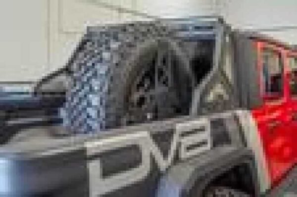 DV8 Offroad 2019+ Jeep Gladiator Universal Stand Up In-Bed Tire Carrier - Image 2