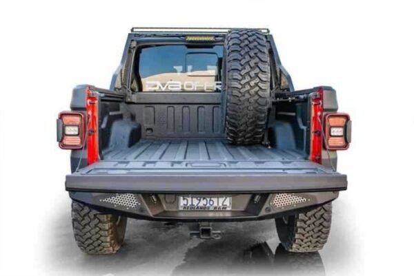 DV8 Offroad 2019+ Jeep Gladiator Universal Stand Up In-Bed Tire Carrier - Image 3