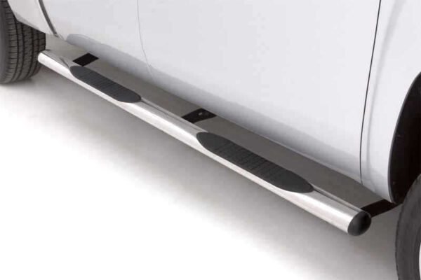 Lund 05-17 Nissan Frontier Crew Cab 4in. Oval Straight SS Nerf Bars - Polished - Image 2