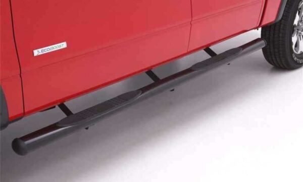 Lund 05-17 Nissan Frontier Crew Cab 4in. Oval Straight Steel Nerf Bars - Black - Image 7