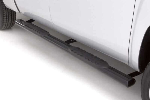 Lund 05-17 Toyota Tacoma Access Cab 5in. Oval Straight Steel Nerf Bars - Black - Image 2