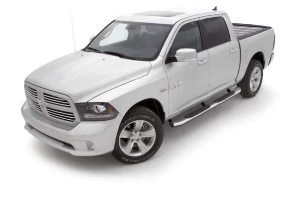 Lund 09-15 Dodge Ram 1500 Crew Cab (Built Before 7/1/15) 5in. Oval Bent Nerf Bars - Chrome - Image 4