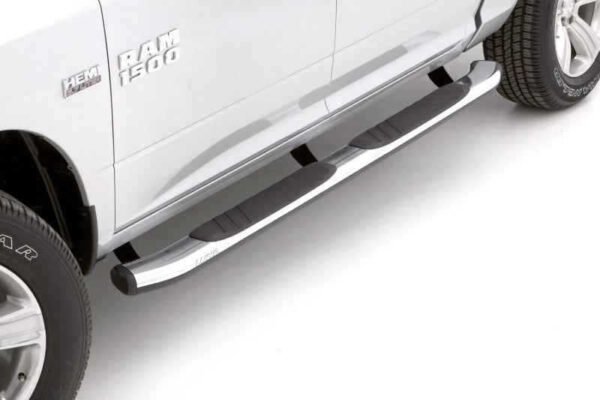 Lund 09-15 Dodge Ram 1500 Crew Cab (Built Before 7/1/15) 5in. Oval Bent Nerf Bars - Chrome - Image 5