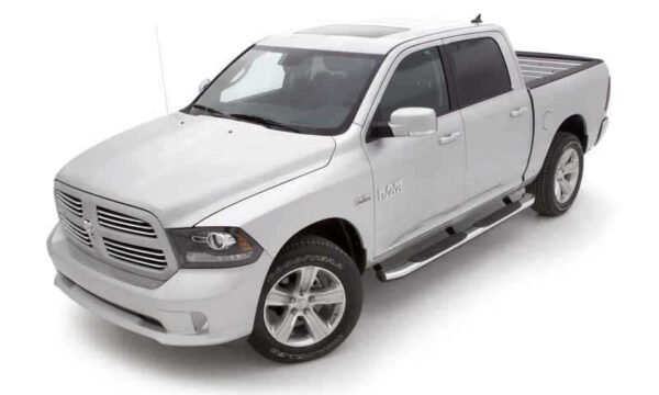 Lund 09-15 Dodge Ram 1500 Crew Cab (Built Before 7/1/15) 5in. Oval Bent Nerf Bars - Chrome - Image 7
