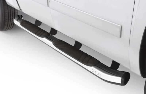 Lund 09-15 Dodge Ram 1500 Crew Cab (Built Before 7/1/15) 5in. Oval Bent Nerf Bars - Chrome - Image 9