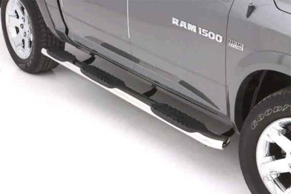 Lund 09-17 Dodge Ram 1500 Crew Cab (5.5ft. Bed) 5in. Oval WTW SS Nerf Bars - Polished - Image 4