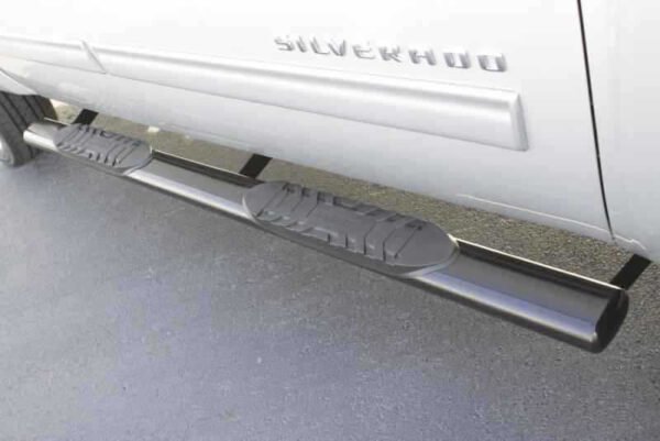 Lund 09-17 Dodge Ram 1500 Quad Cab 5in. Oval Straight SS Nerf Bars - Polished - Image 2