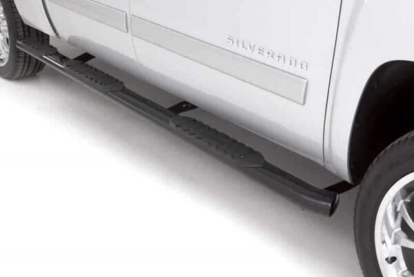 Lund 09-17 Dodge Ram 1500 Quad Cab (6.5ft. Bed) 5in. Oval WTW Steel Nerf Bars - Black - Image 3