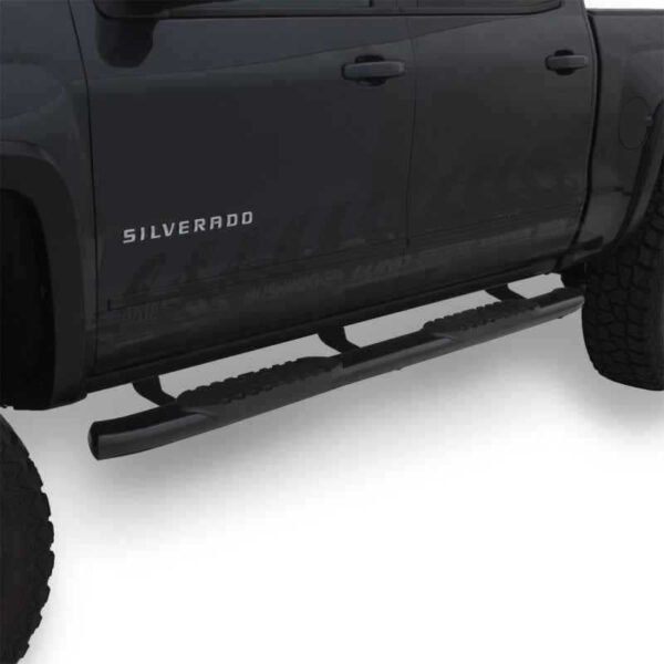 Lund 2019 Chevrolet Silverado 1500 Crew Cab 5in Oval Curved SS Nerf Bars - Black - Image 5