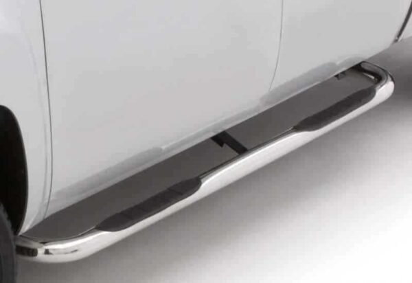 Lund 2019 Chevy Silverado 1500 Crew Cab 3in. Round Bent SS Nerf Bars - Polished - Image 2