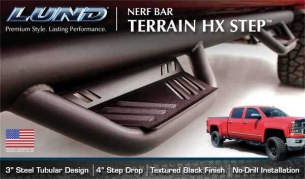 Lund 2019 Ram 1500 Crew Cab Pickup Terrain HX Step Nerf Bars - Black - Image 8