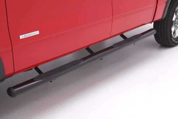 Lund 2019 Ram 1500 Extended Cab Pickup 4in. Oval Straight Steel Nerf Bars - Black - Image 2