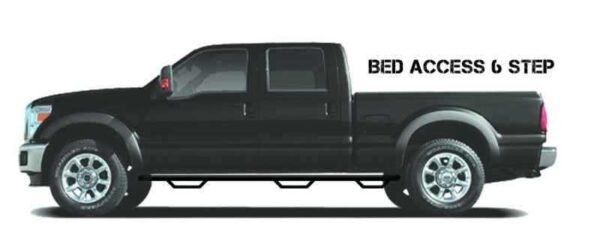 N-Fab Nerf Step 15-17 GMC - Chevy Canyon/Colorado Crew Cab 6ft Bed - Tex. Black - Bed Access - 3in - Image 3