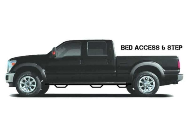 N-Fab Nerf Step 15-17 GMC - Chevy Canyon/Colorado Crew Cab 6ft Bed - Tex. Black - Bed Access - 3in - Image 7