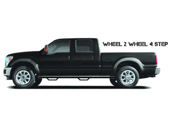 N-Fab Nerf Step 15-17 GMC - Chevy Canyon/Colorado Crew Cab 6ft Bed - Tex. Black - W2W - 3in - Image 7